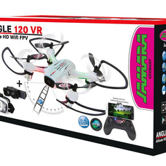JAMARA 422029 - Angle 120 Altitude HD Wifi VR, incl. VR glasses, altitude hold adjustment, compass/flyback, track following - flight path planning mode, 120° wide-angle camera, low voltage warning, 40 KM/h
