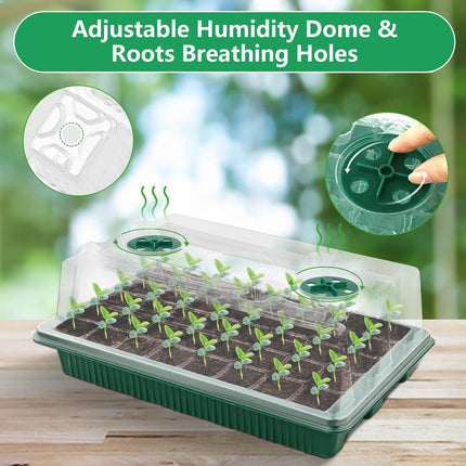 Greenhouse, 3PCS Growing Pots Growing Soil Greenhouse Small Growing Set Indoor Greenhouse 120 Cells Greenhouse Growing Set Grow Box With Plant Lamp For Plant Growth And Seed Germination