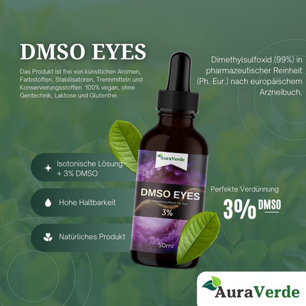DMSO Eyes - 3% drops isotonic solution - 50ml - Dimethyl sulfoxide Ph. Eur. Premium