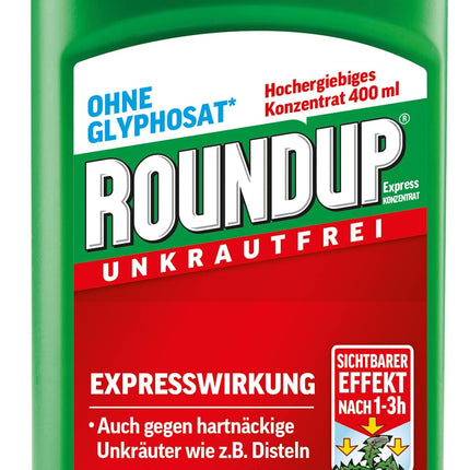 Roundup Express Concentrate Weed Killer, 400 ml, against weeds and grasses, without glyphosate, up to 500 m²