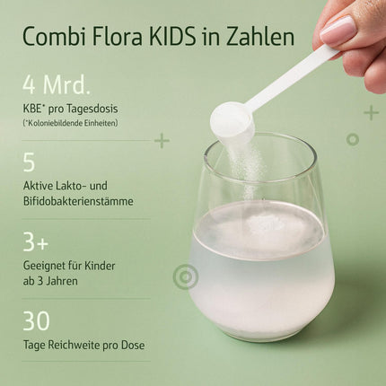 Combi Flora Kids Organic - 50 g - With Bifidobacterium &amp; Lactobacillus for children - Powder with measuring spoon - With 5 bacterial strains for children from 3 years
