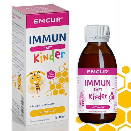 Emcur® Immune Juice Children | with Vitamin C¹ | Immune System¹ | also Propolis, Echinacea | Thyme | Plantain | 150ml | Liquid