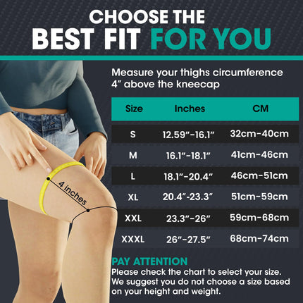 MODVEL knee support set for men and women – stable support during sports, training, fitness, hiking, everyday life – comfortable, skin-friendly, breathable support made of soft nylon-latex fabric