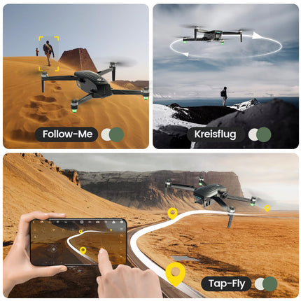 Holy Stone GPS Drone with 4K EIS Camera for Adults, HS175G RC Quadcopter with 60 Mins Long Flight Time, Follow Me, Brushless Motor, Circular Flight, Trajectory Camera Drones for Beginners Under 249g, C0