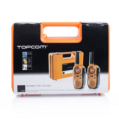 Topcom Walkie Talkie – with 8 channels and a range of up to 10 km – with headset and display, RC-6404