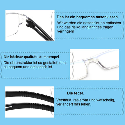 COJWIS 4-pack Frameless Reading Glasses for Men and Women Lightweight and Comfortable Anti Blue Light Reading Aid / TR90 Glasses (4 Color Mix, 2.50, multiplier_x)