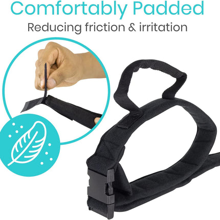 Vive Thigh Lifter Strap (2-Pack) - Pull-Up Assistance Band - Medical Device Padded Wrist Tool for Leg Movements - Transfer Device for Limited Mobility, Knee Recovery - for