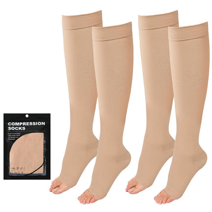 Evolyline 2 pairs of medical compression stockings for women and men 20-30 mmHg Class 2, compression socks for thrombosis stockings for women, support stockings for women, support tights for varicose veins and ankles