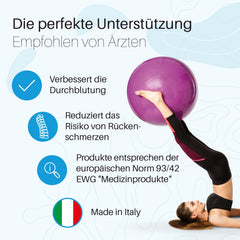 PEZZI - Gymnastic Ball Original Pezziball Standard 65cm Ø – Seat ball for therapy, sports &amp; office – Universal training ball made of robust PVC, load capacity up to 400 kg – Green