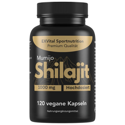 Mumijo Shilajit capsules, high dose 1000mg per daily dose, the original from the Himalayas, 120 capsules, vegan &amp; laboratory tested