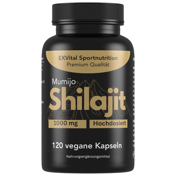 Mumijo Shilajit capsules, high dose 1000mg per daily dose, the original from the Himalayas, 120 capsules, vegan &amp; laboratory tested