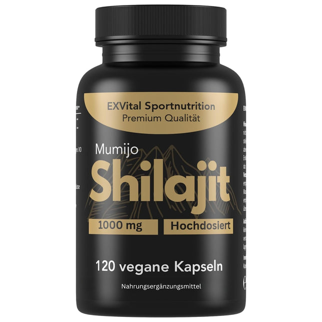 Mumijo Shilajit capsules, high dose 1000mg per daily dose, the original from the Himalayas, 120 capsules, vegan &amp; laboratory tested