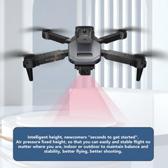 Foldable Quadcopter Drone, K6 FPV RC Quadcopter with 1080P 4K HD Dual Camera, 15 Minutes Flight Time, Intelligent Hovering and Obstacle Avoidance, 50x Zoom Wi-Fi Drone