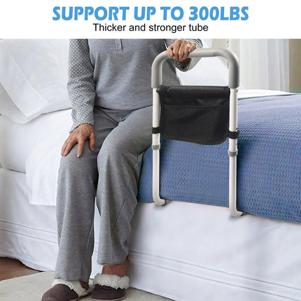 YedZen Bed Grab Rail, Height Adjustable Bed Railing with Storage Bag and Non-Slip Grab Bar, Bed Rail for Elderly People for Safety Seniors