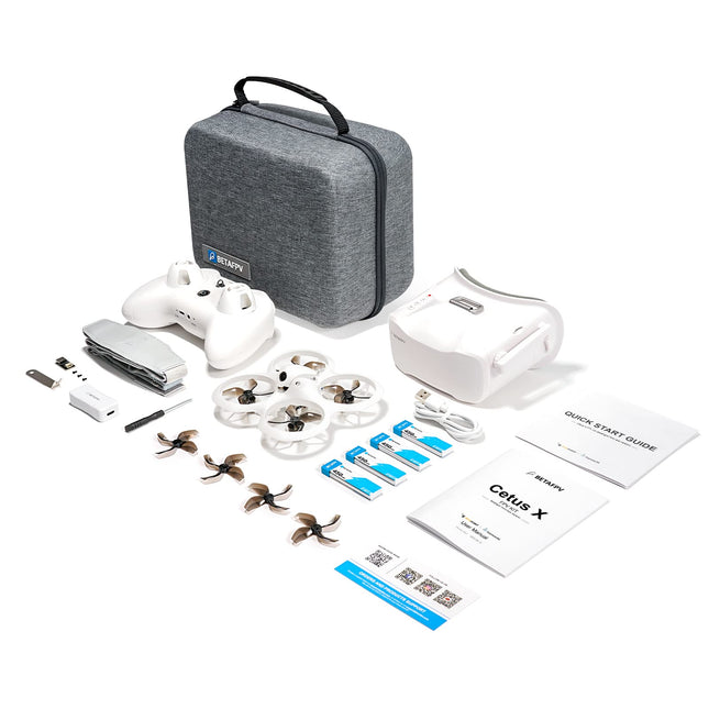 BETAFPV Betaflight ELRS Cetus X FPV Kit with LiteRadio 3 Transmitter, C04 Camera, VR03 Goggles with DVR Recording Function, Supports 2S Power Advanced RTF Kit for Beginners to Fly Faster and Farther