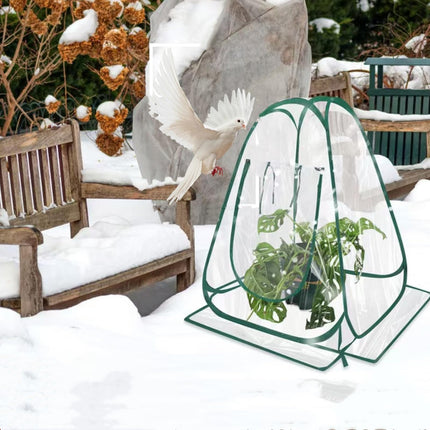 Morricho Pop Up Greenhouse Small Wintering Tent for Plants Frost Protection, Indoor Greenhouse, Mini Greenhouse, Plant Tent for Wintering (70 x 70 x 80 cm)