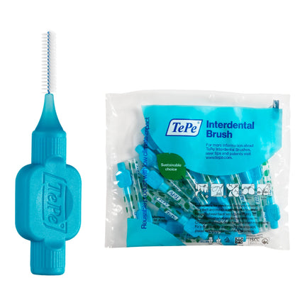 TePe Interdental Brushes, Original, Blue, 0.6 mm/ISO 3, 20 pcs., Plaque removal, efficient cleaning of the spaces between teeth, for medium-sized gaps