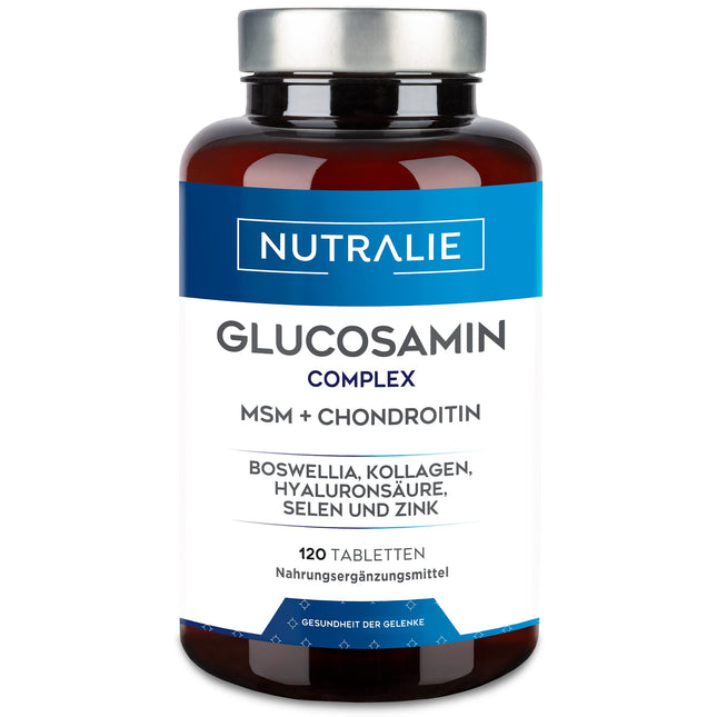 Glucosamine Chondroitin MSM 2268mg High Dose - Boswellia Collagen - Bone Maintenance with Glucosamine Chondroitin MSM Collagen Hyaluronic Acid Selenium and Zinc - Laboratory Tested - 120 Tablets Nutralie