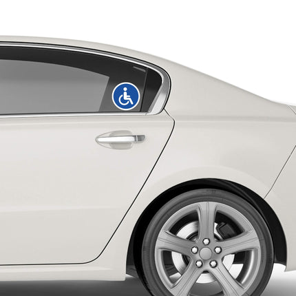 1x magnetic sign wheelchair user 15x15cm + 2x sticker disabled sign magnetic foil car wheelchair from STROBO