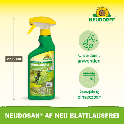 Neudorff Neudosan AF New Aphid-Free – Controls aphids, whiteflies, and spider mites on fruit, vegetables, herbs, and ornamental plants, 500 ml