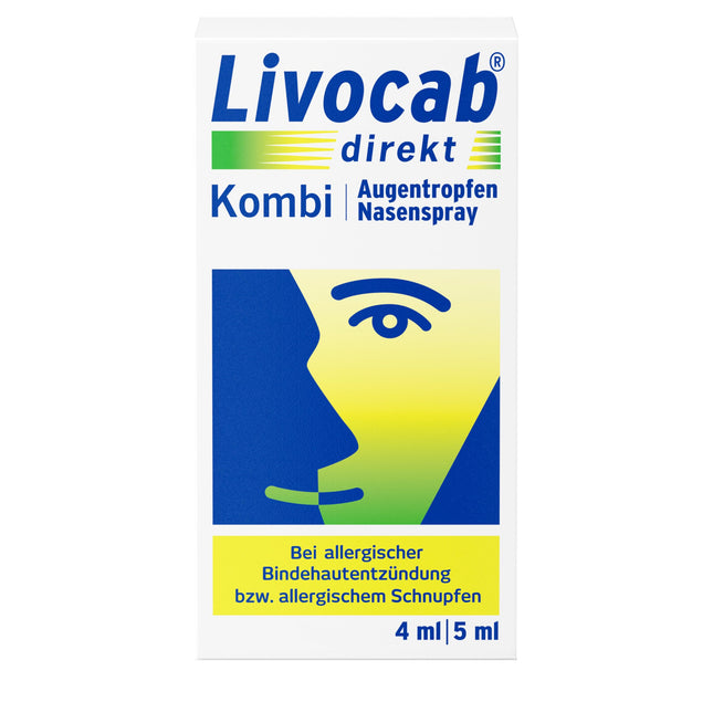 LIVOCAB direct combo - 4 ml eye drops + 5 ml nasal spray