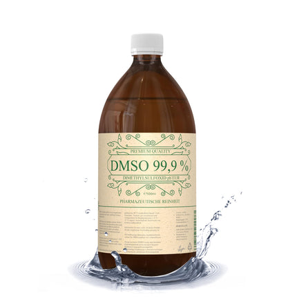 DMSO 500ml 99.9% pharmaceutical quality &amp; purity - DMSO Dimethyl Sulfoxide ph. EUR undiluted in a light-protected amber glass pharmacy bottle - DMSO 99.9% 500ml