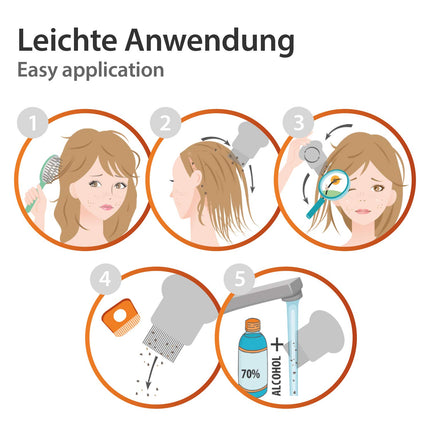 Original 3-in-1 metal human lice comb Lausinator nit comb extra fine – children and adults
