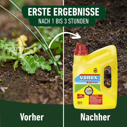 COMPO VOROX Weed-Free Express - 2.2L - Control of weeds on ornamental plants, fruit and vegetables, concentrate