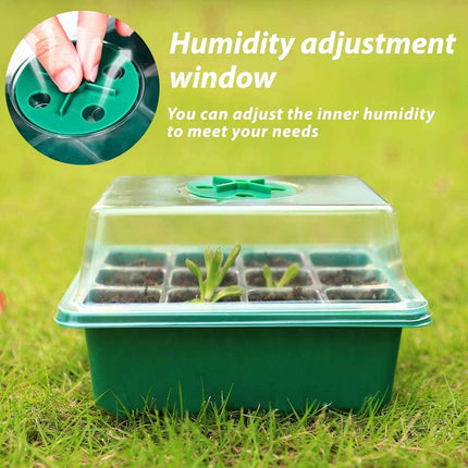 Meanju indoor greenhouse cultivation box, 3 pieces 36 cells mini greenhouses cultivation, cultivation trays cultivation set, cultivation trays seedling with lid, plastic cultivation trays for farm and courtyard
