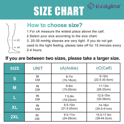 Evolyline Calf Medical Compression Stockings Women &amp; Men 20-30 mmHg, without Foot Calf Compression Calf Bandage Thrombosis Stockings for Shin Splint Varicose Veins Edema Gradient Compression