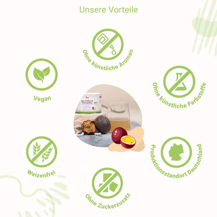 for you intestinal flora complex passion fruit - intestinal treatment with 11 bacterial strains, 22 billion germs per serving &amp; 2 types of fiber: resistant dextrin from corn &amp; acacia fiber - no additives