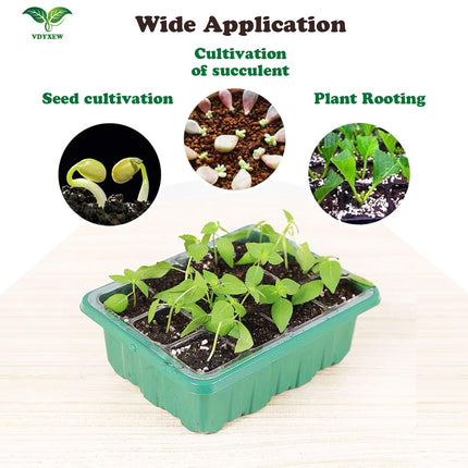 VDYXEW indoor greenhouse cultivation box, 6 pieces 72 cells mini greenhouse cultivation set, mini greenhouse ideal for plant growth and seed germination.