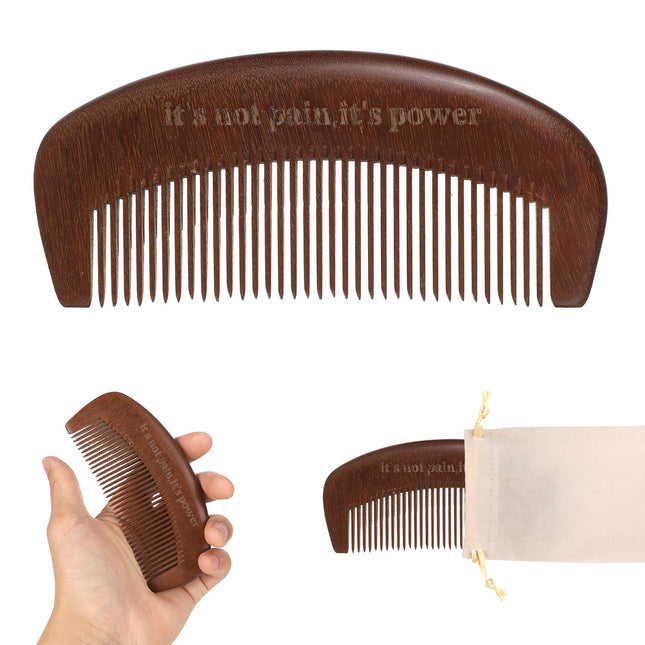 Wooden labor comb, birth comb sandalwood natural birth comb labor and delivery tools pregnancy gift for pregnant women with fabric bag