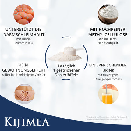 KIJIMEA® Regularis – For a new gut feeling | With methylcellulose and niacin, to support the intestinal mucosa – 250 g