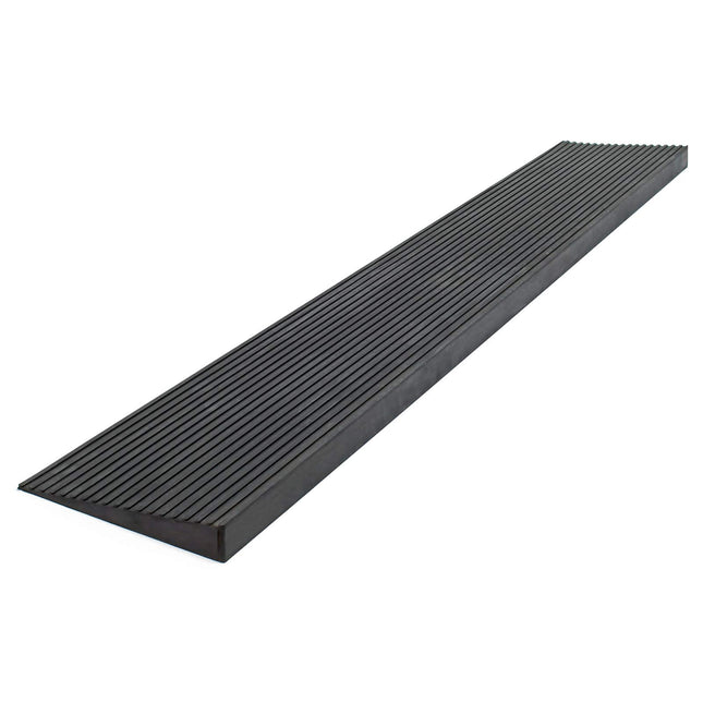 Wiltec door threshold ramp 900x150x25 mm for wheelchair &amp; rollator, black, wheelchair ramp made of solid rubber, non-slip surface, curb ramp can be shortened