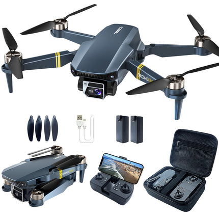 Brushless Super Endurance Foldable Quadcopter Drone for Beginners – 40+ Minutes Flight Time, Wi-Fi FPV Drone with 120° Wide-Angle 4K HD Camera, Brushless Motor, Follow Mode (2 Batteries)