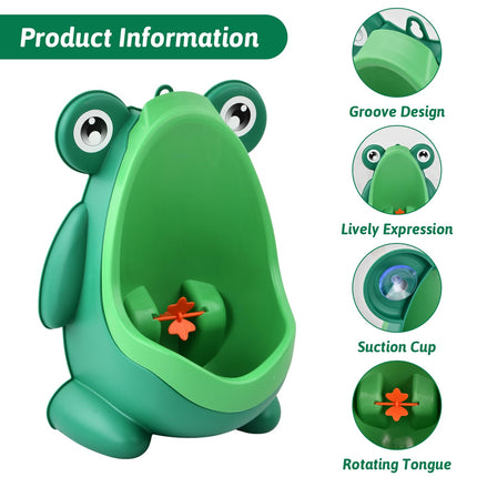 Urinal for boys Urinal tract for children Wall-mounted urinal Standing urinal Boys toilet training (green)