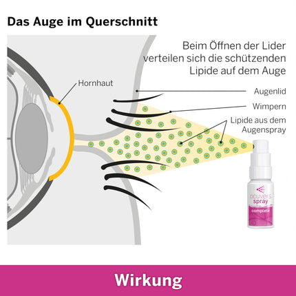 Ocuvers Complete Eye Spray with 0.3% Hyaluronic Acid, Liposomes, Aloe Vera, Vitamin B5, and Vitamin E - Eye Spray for Dry Eyes - The Alternative to Eye Drops, 10 ml