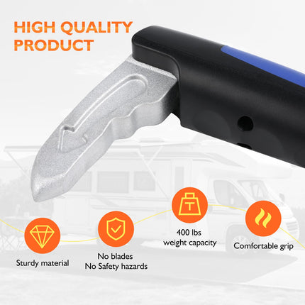 2-Piece Car Exit Aid - Car Handle for Seniors - Car Gadgets, Aluminum, 180KG Load Capacity, Rust Protection, with Safety Window Hammer Function, for Car, Motorhome, Truck Doors (Blue)