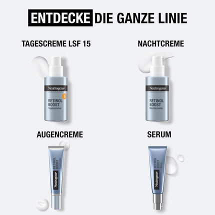 Neutrogena Retinol Boost Serum (30 ml), highly effective anti-aging facial serum with retinol, myrtle leaf extract &amp; hyaluronic acid, light facial care for younger-looking skin