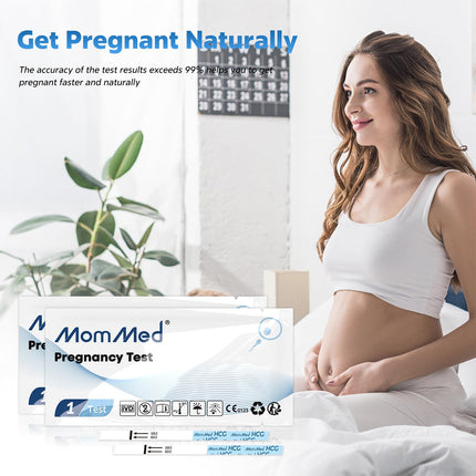 MOMMED Pregnancy Test (HCG55), 55 Pregnancy Test Strips with a Bonus of 55 Urine Collection Cups; Accuracy of over 99% for pregnancy tests