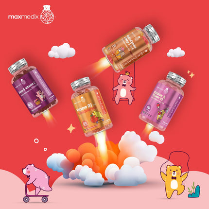 Omega 3 6 9 Gummies for Children - 400mg Perilla Oil Provides Omega 3, Omega 6 &amp; Omega 9 Per Serving - 120 Vegan Gummies - 2 Month Supply - Fatty Acids with Strawberry &amp; Raspberry Flavor - maxmedix