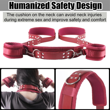 Sex Toys for Couples Extremely Hard BDSM Bondage - Open Leg Restraints Handcuffs for Sex Games, Sex Toys Bondage Set Restraint Set Beginners (Red)