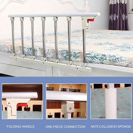 WPYGHLJN Bed Rail for Elderly Seniors, Foldable Portable Safety Bed Guard Rail, Folding Bed Railing Hospital Metal Handle Bumper for Adults Home Care Support, 106x40CM