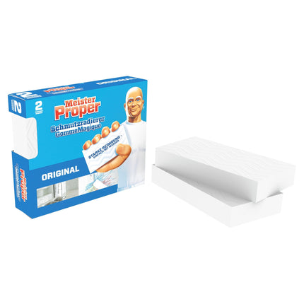 Meister Proper Dirt Eraser Original, eraser sponge for shiny surfaces, 2-pack