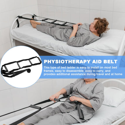 GZhaizhuan Bed Ladder Lifting Aid, Adjustable Bed Rope Ladder with Finger Trainer for Elderly, Sick, Disabled, 232cm×18cm
