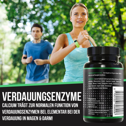 BRNR BITTER BRNR Bitter Formula and Metabolism Complex with Vitamin B2, Digestive Enzymes with Calcium, Alternative to Bitter Drops, 120 Capsules