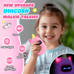 iKidiki Unicorn Walkie Talkie Children, Gifts Girls 3 4 5 6 7 8 9 10 Years Toys Girls 3-10 Years Unicorn Gifts for Girls Outdoor Toys