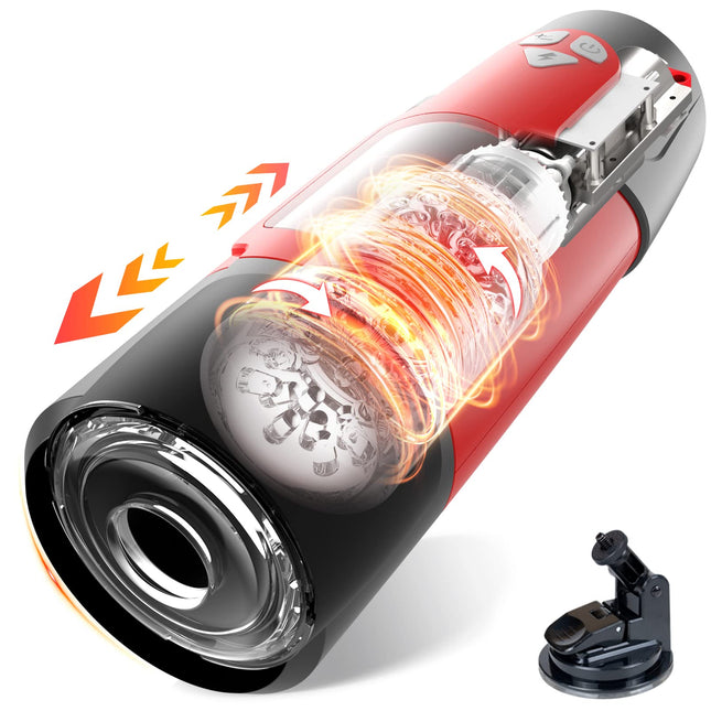 Honeyexp Electric Masturbator Man Hands-Free Cup with 7 Modes Telescopic and Rotation, Sex Toys for Men, Masturbation for Men, Pocket Pussy Masturbators Sex Machine Machines &amp; Devices