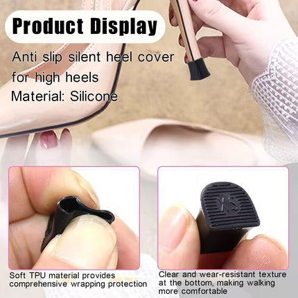10 Pairs Heel Protectors, Heel Protectors for High Heels - Heel Repair Set, Non-Slip Replacement Heel Protector, Heel Protector for Grass Wedding Outdoor Activities - Xx/Xs/S/M/L Size